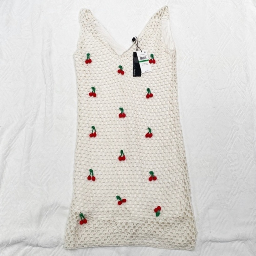 NWT LUCY PARIS CROCHET CHERRY DRESS - Picture 3 of 6